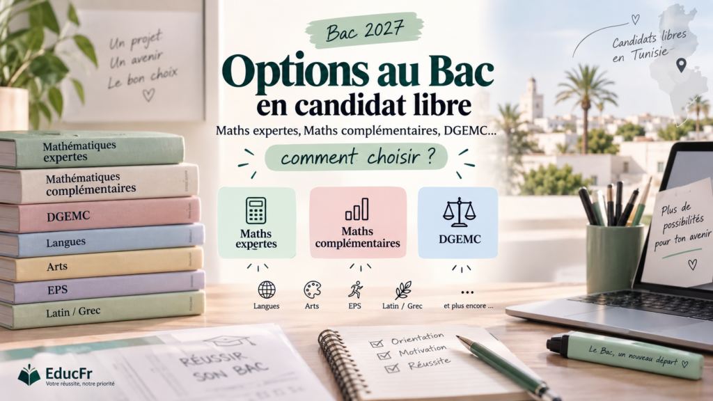 Options au Bac 2027 en candidat libre : Maths expertes, Maths complémentaires, DGEMC… comment choisir ?