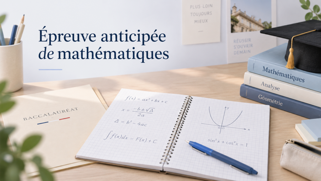 Épreuve anticipée de mathématiques 2028 : format, programme, coefficient et conseils