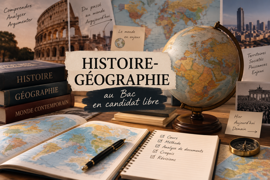 Histoire-Géographie au Bac en candidat libre : épreuve, coefficient et méthode